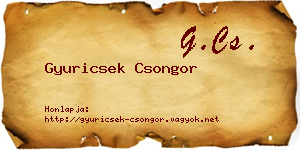 Gyuricsek Csongor névjegykártya