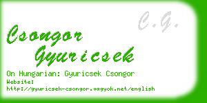 csongor gyuricsek business card